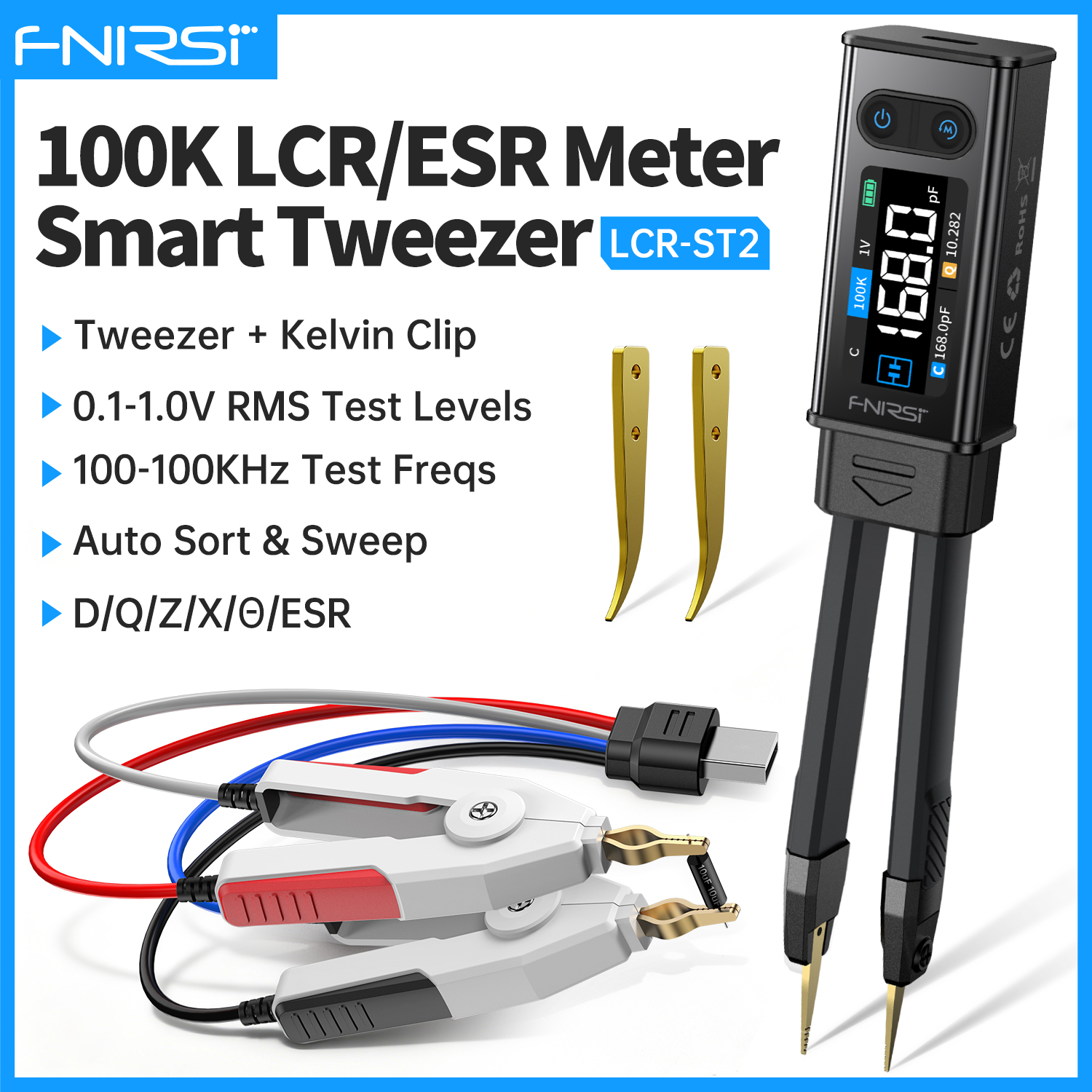 Smd Tweezer Set - LCR-ST2 Plus 2-in-1 Digital Tweezer LCR