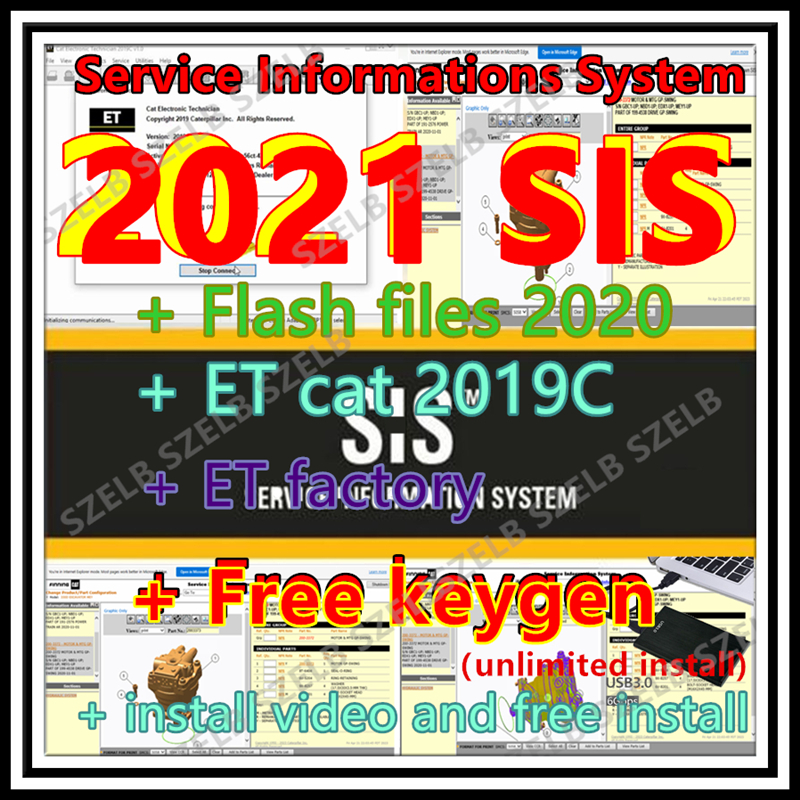 2021 SIS software + Cat ET 201 - Electronics Repair Service ulasan dan harga