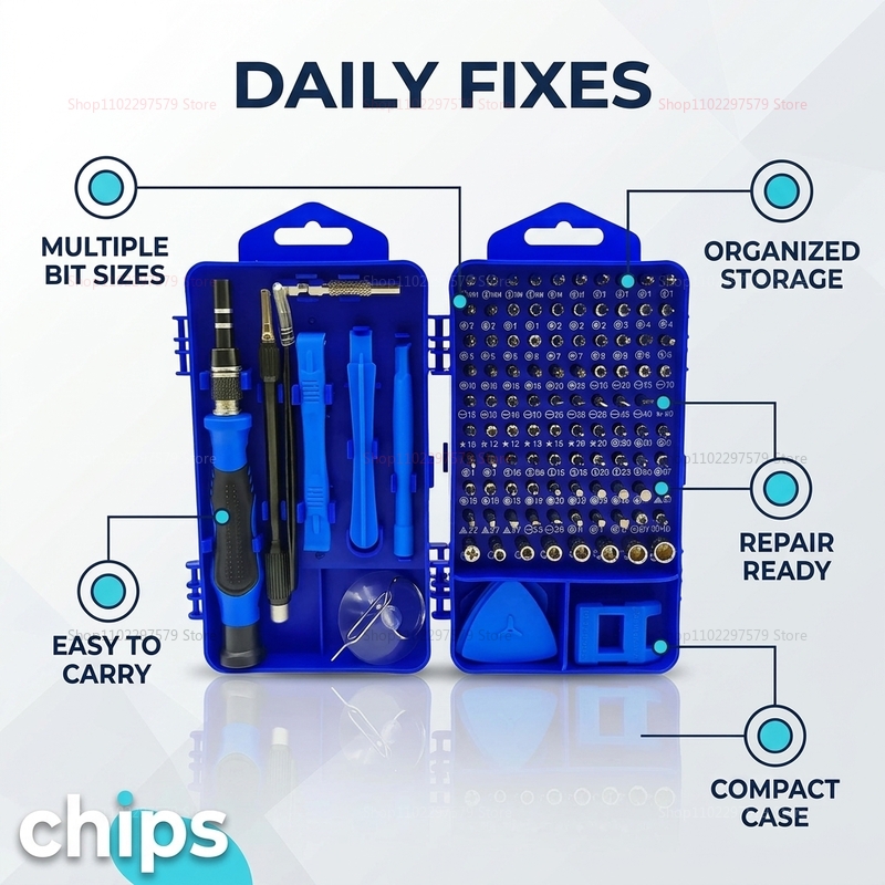 115 in 1 Multifunctional Screw - Electronic Repair Tutorial ulasan dan harga