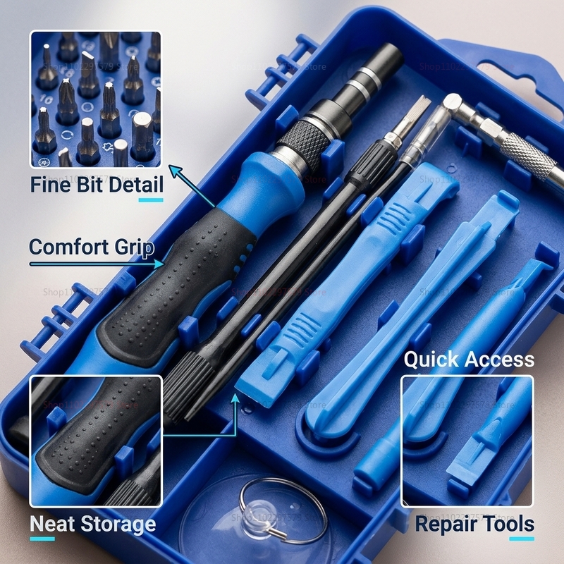 115 in 1 Multifunctional Screw - Electronic Repair Tutorial ulasan dan harga