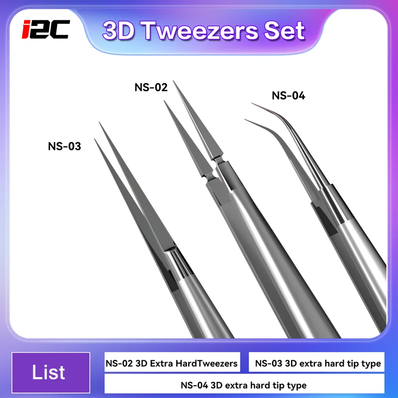 I2C 3D Electronics Extra Hard  - Smd Tweezer Set ulasan dan harga
