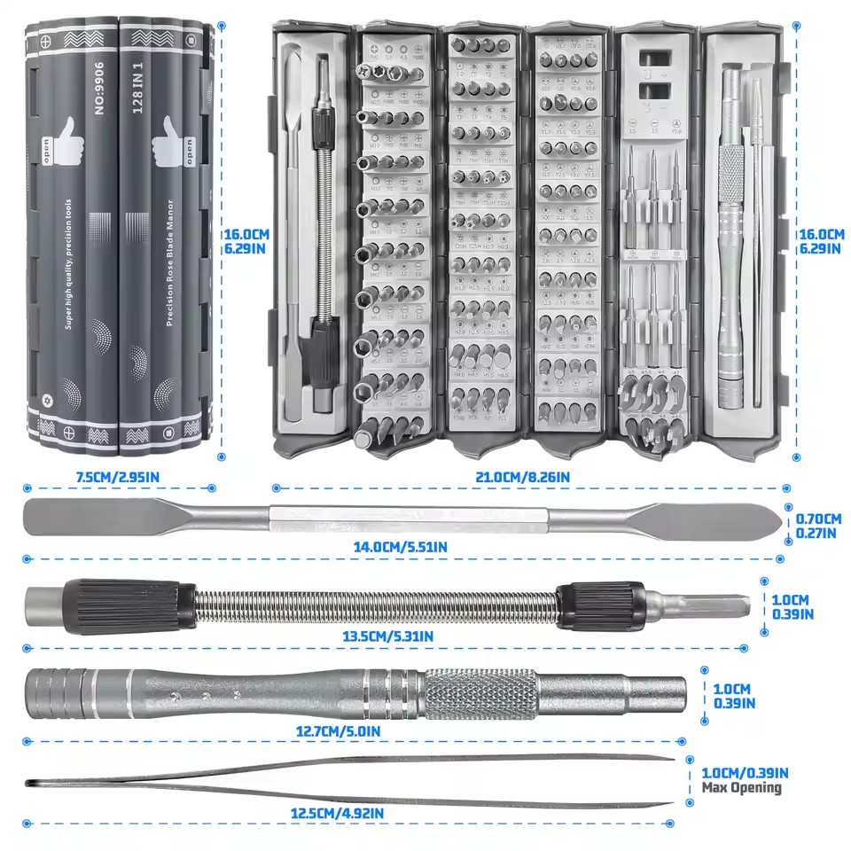 128 in 1 Magnetic Screwdriver  - Electronic Repair Tutorial ulasan dan harga